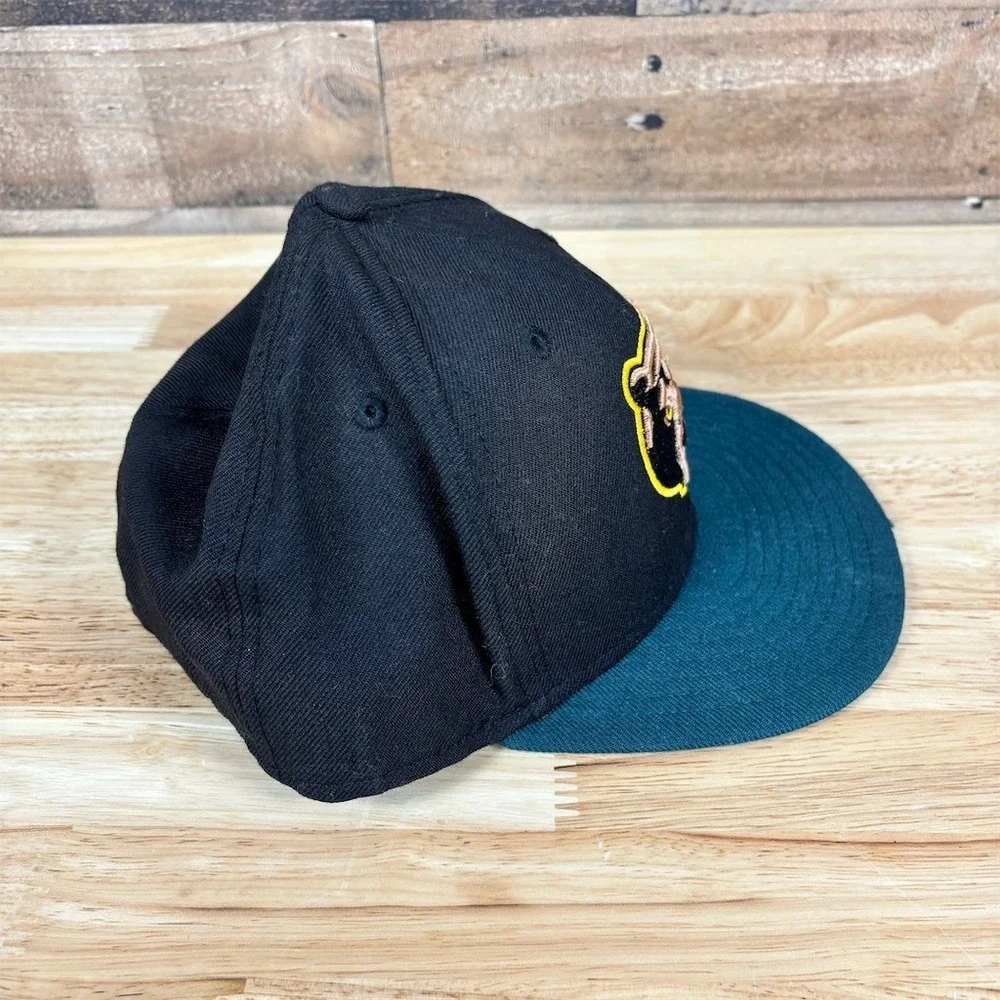 Baylor Bears‎ New Era 59FIFTY Fitted Cap Hat Black Teal Brim Size 7 3/8